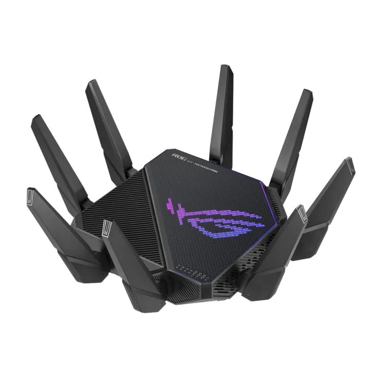 ASUS ROG Rapture GT-AX11000 Pro kablosuz yönlendirici 10 Gigabit Ethernet Üç bantlı (2,4 GHz / 5 GHz / 5 GHz) Siyah Route