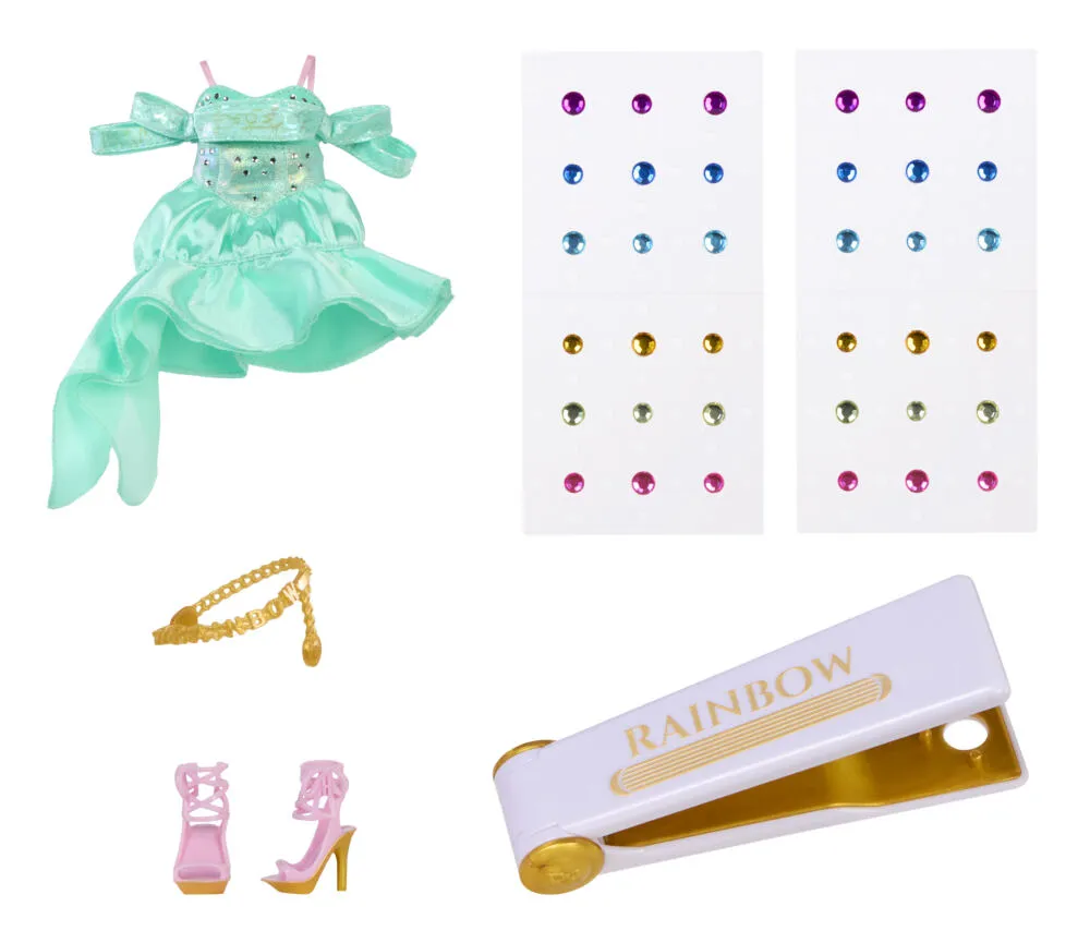 Rainbow High Be Dazzling Fashion Dolls- Celine Turquoise (Teal) 597827 Thumbnail 4