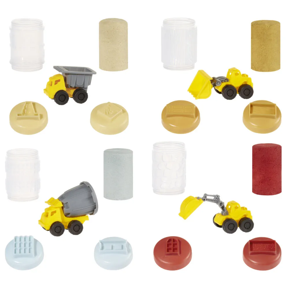 MGA Entertainment Wonder Factory Never Dry Sand Construction Trucks - Light Brown + Dump Truck 532897 Thumbnail 9