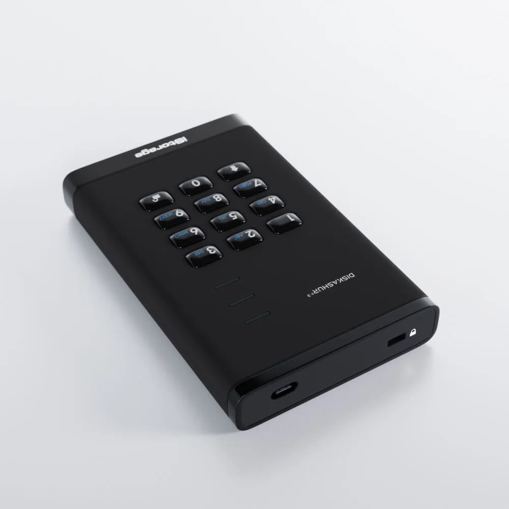 iStorage diskAshur3 HDD IS-DA3-256-500-B 500 GB USB 3.2 Harici Hard Disk Thumbnail 6