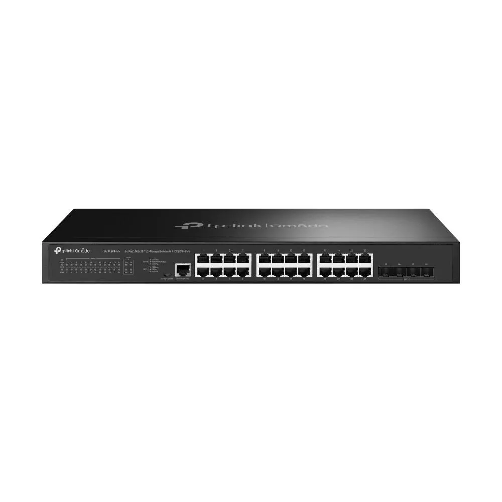 TP-Link Omada SG3428X-M2 Gözetilmiş L2+ 2.5G Ethernet (100/1000/2500) 1U Siyah Switch