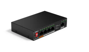 Dahua Technology PoE DH-SF1005 Yönetilmeyen L2 Fast Ethernet (10/100) Ethernet üzerinden güç desteği (PoE) Masaüstü/Duvara Monte Siyah Switch