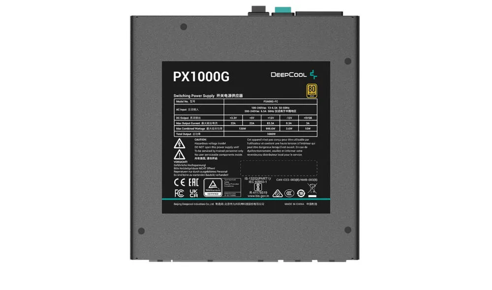 DeepCool PX1000G R-PXA00G-FC0B-US 1000 W 80 PLUS Gold ATX Güç Kaynağı Thumbnail 8