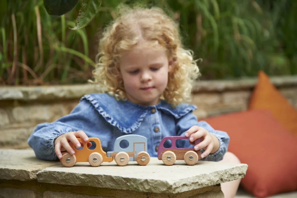 Tickit Rainbow Wooden Adventure Vehicles 73514 Oyuncak Araç Thumbnail 4