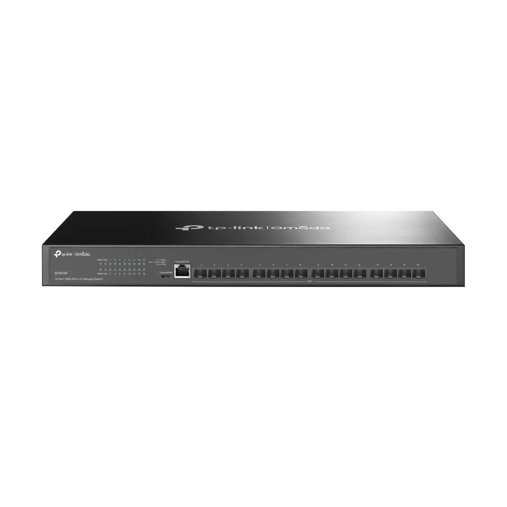 TP-Link Omada SX3016F Gözetilmiş L2+/L3 Siyah Switch