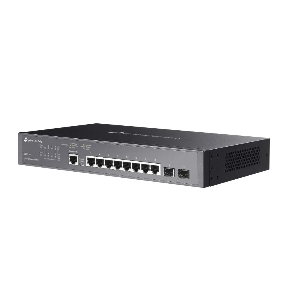 TP-Link Omada SG3210 Gözetilmiş L2/L3 Gigabit Ethernet (10/100/1000) 1U Siyah Thumbnail 2