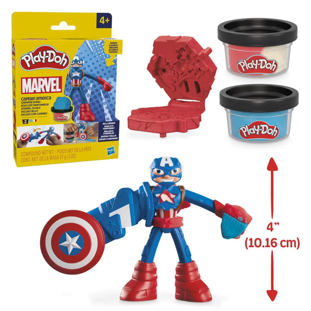 Play-Doh Marvel Captain America Stampig Shield G00565X0 Thumbnail 6