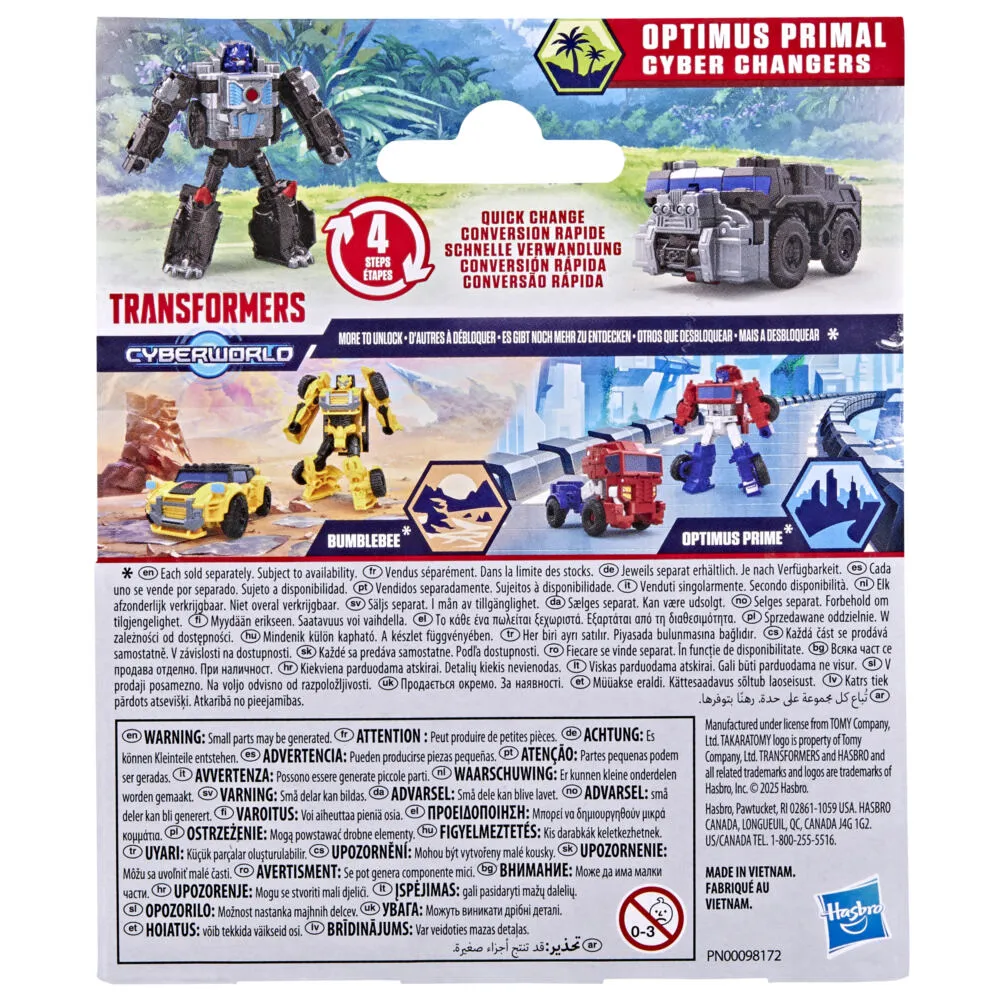 Hasbro Transformers CYBERWORLD Optimus Primal Cyber Changers Thumbnail 3