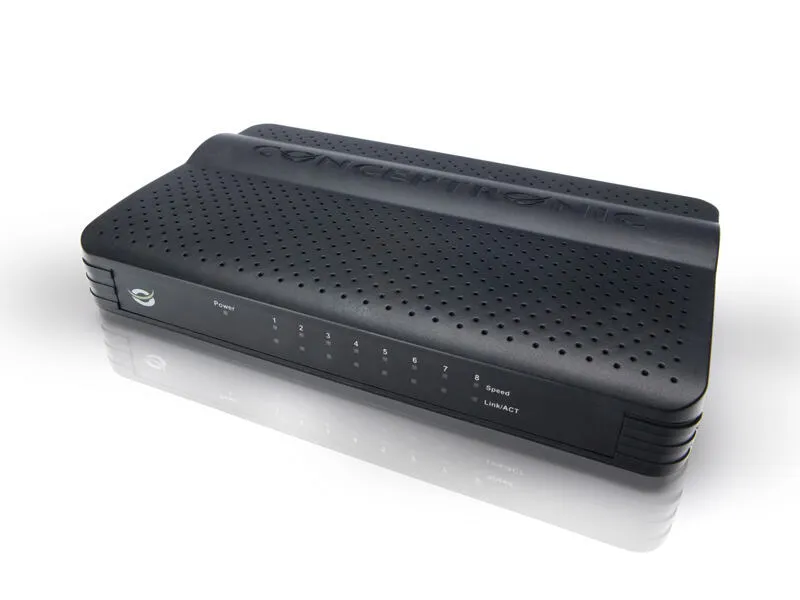 Conceptronic 8-port Gigabit switch Yönetilmeyen Siyah Thumbnail 5