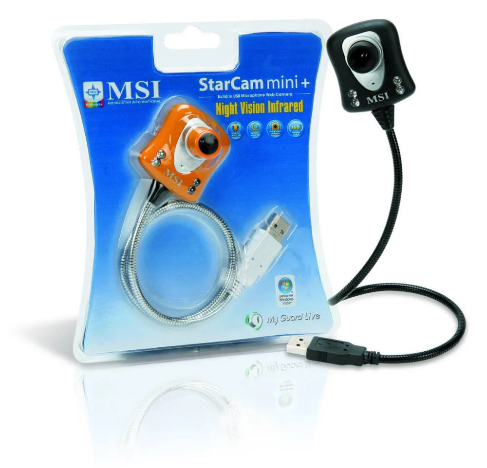 MSI StarCam mini+ webcam 640 x 480 Piksel USB Siyah Thumbnail 1