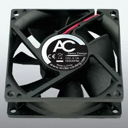 ARCTIC AF8025L Bilgisayar çantası Fan 8 cm Siyah 1 adet Thumbnail 3