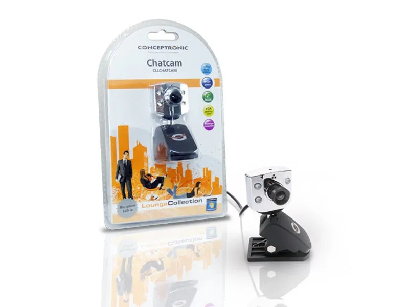 Conceptronic CLLCHATCAM webcam 0,3 MP 640 x 480 Piksel USB 2.0 Siyah Thumbnail 1
