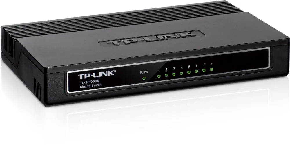 TP-Link TL-SG1008D Gözetilmiş Siyah Thumbnail 1