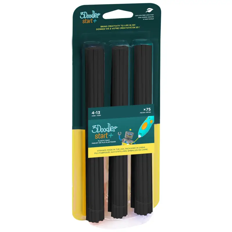 3Doodler 3DS-ECO10-Black-75 3D Baskı Malzemeleri