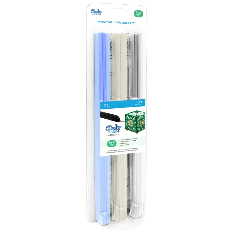 3Doodler CREATE FILAMENT PLA 3 COLORS PL-CLEAR-75 3D Baskı Malzemeleri