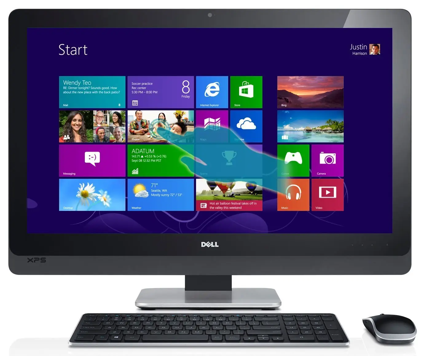 DELL 2720 8 GB XPSO27T-3575BLK 27 inç Dokunmatik QHD i7-4770S 8 GB RAM 2 TB SSD All-in-One Bilgisayar