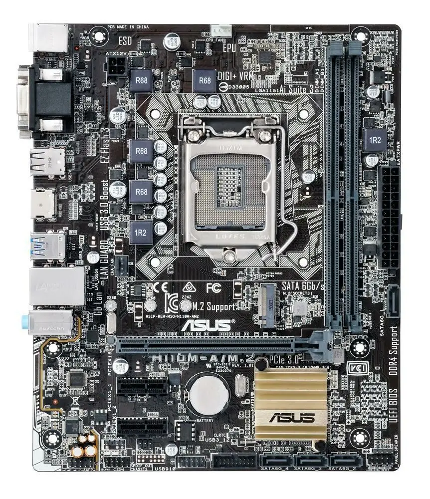 ASUS H110M-A/M.2 90MB0R60-M0EAY0 LGA1151 2x DDR4 1x M.2 Micro-ATX Anakart