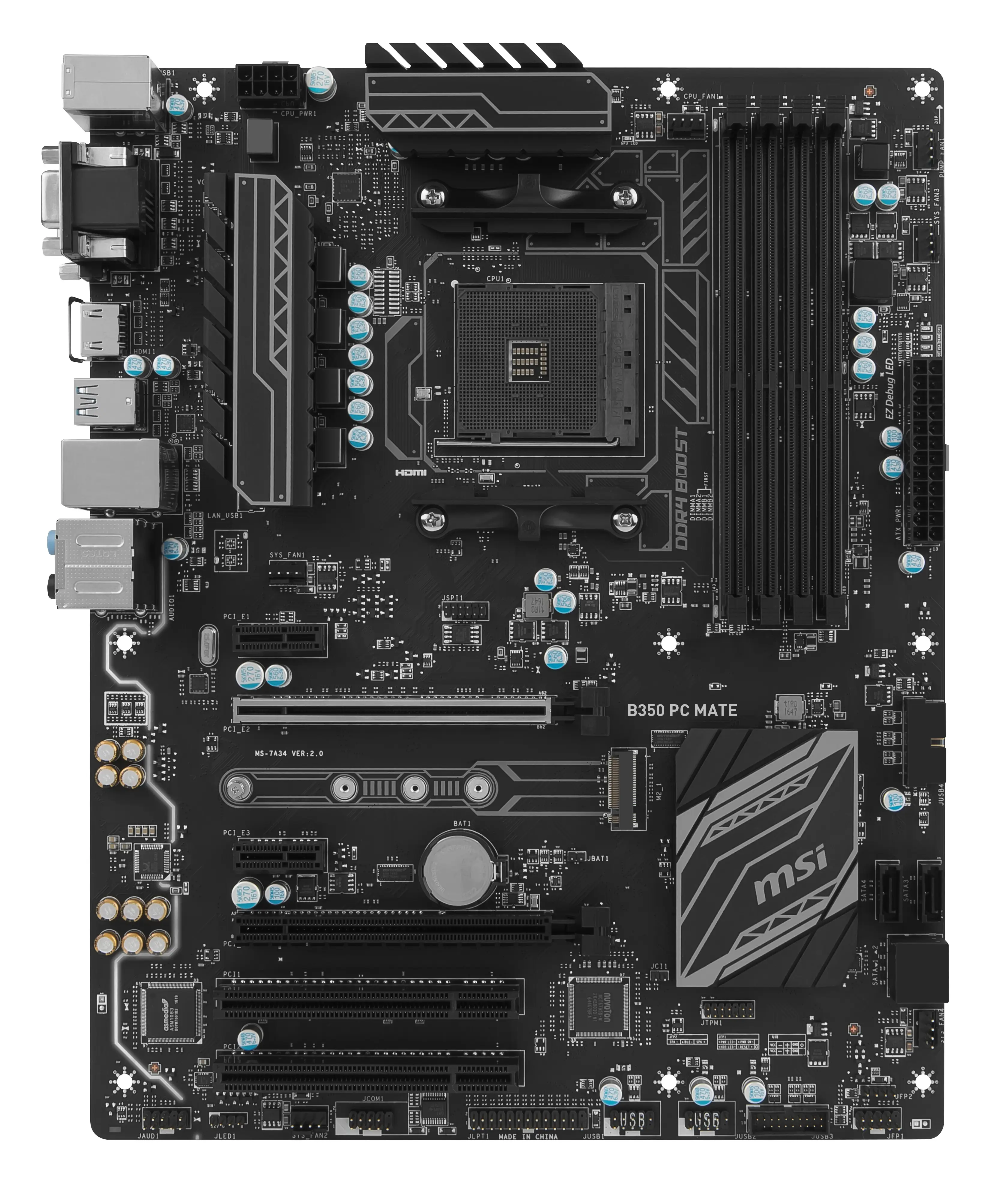 MSI B350 PC MATE 7A36-003R AM4 4x DDR4 1x M.2 ATX Anakart