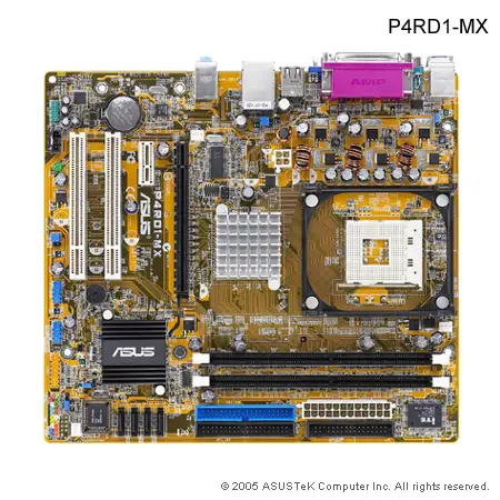ASUS Desktop Board P4rd1-mx 14112 478 2x RAM Micro-ATX Anakart