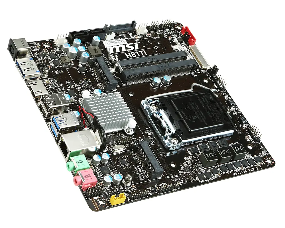 MSI H81TI LGA1150 2x DDR3 Mini-ITX Anakart Thumbnail 4