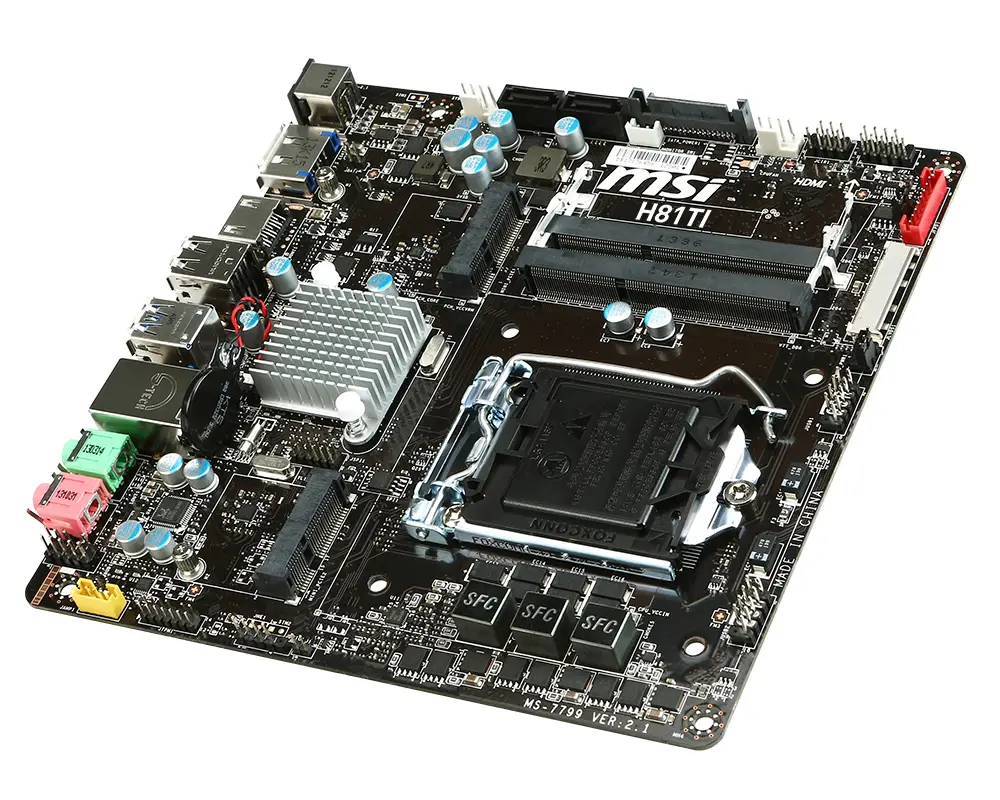 MSI H81TI LGA1150 2x DDR3 Mini-ITX Anakart Thumbnail 6