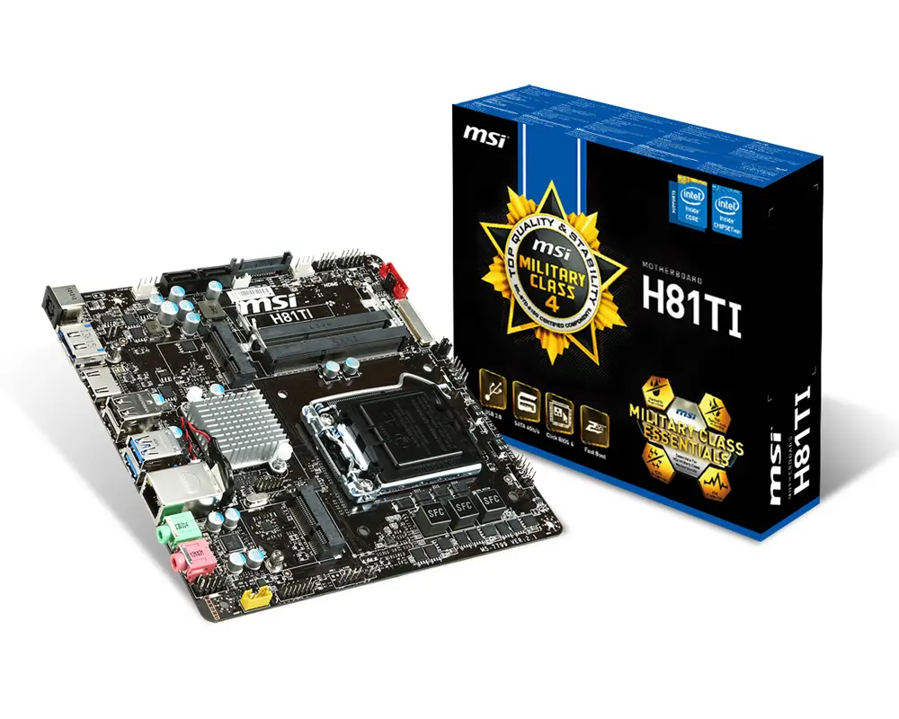 MSI H81TI LGA1150 2x DDR3 Mini-ITX Anakart