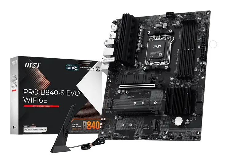 Pro B840-S EVO WIFI6E AM5 4x DDR5 2x M.2 ATX Anakart
