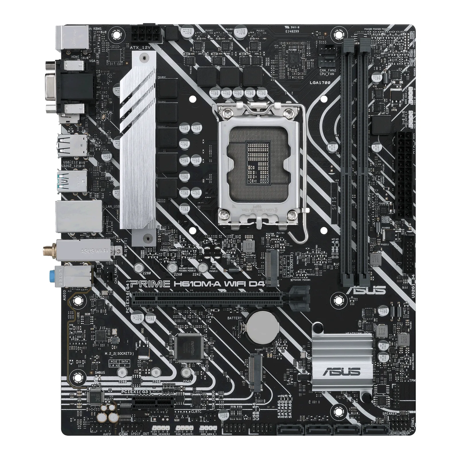 ASUS PRIME H610M-A WIFI D4 90MB1C80-M0UAY1 LGA1700 2x DDR4 2x M.2 Micro-ATX Anakart