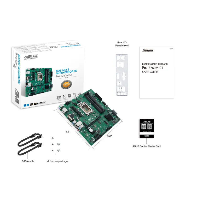 ASUS PRO B760M-CT-CSM 90MB1DY0-M0EAYC LGA1700 4x DDR5 2x M.2 Micro-ATX Anakart Thumbnail 6