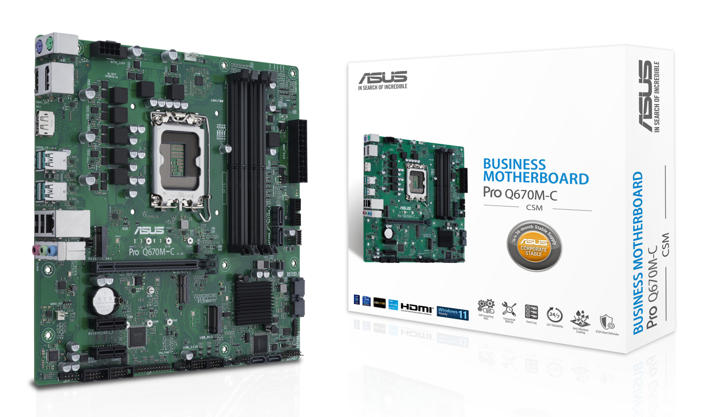 ASUS PRO Q670M-C-CSM 90MB19E0-M2EAYC LGA 1700 4x RAM 2x M.2 Micro-ATX Anakart