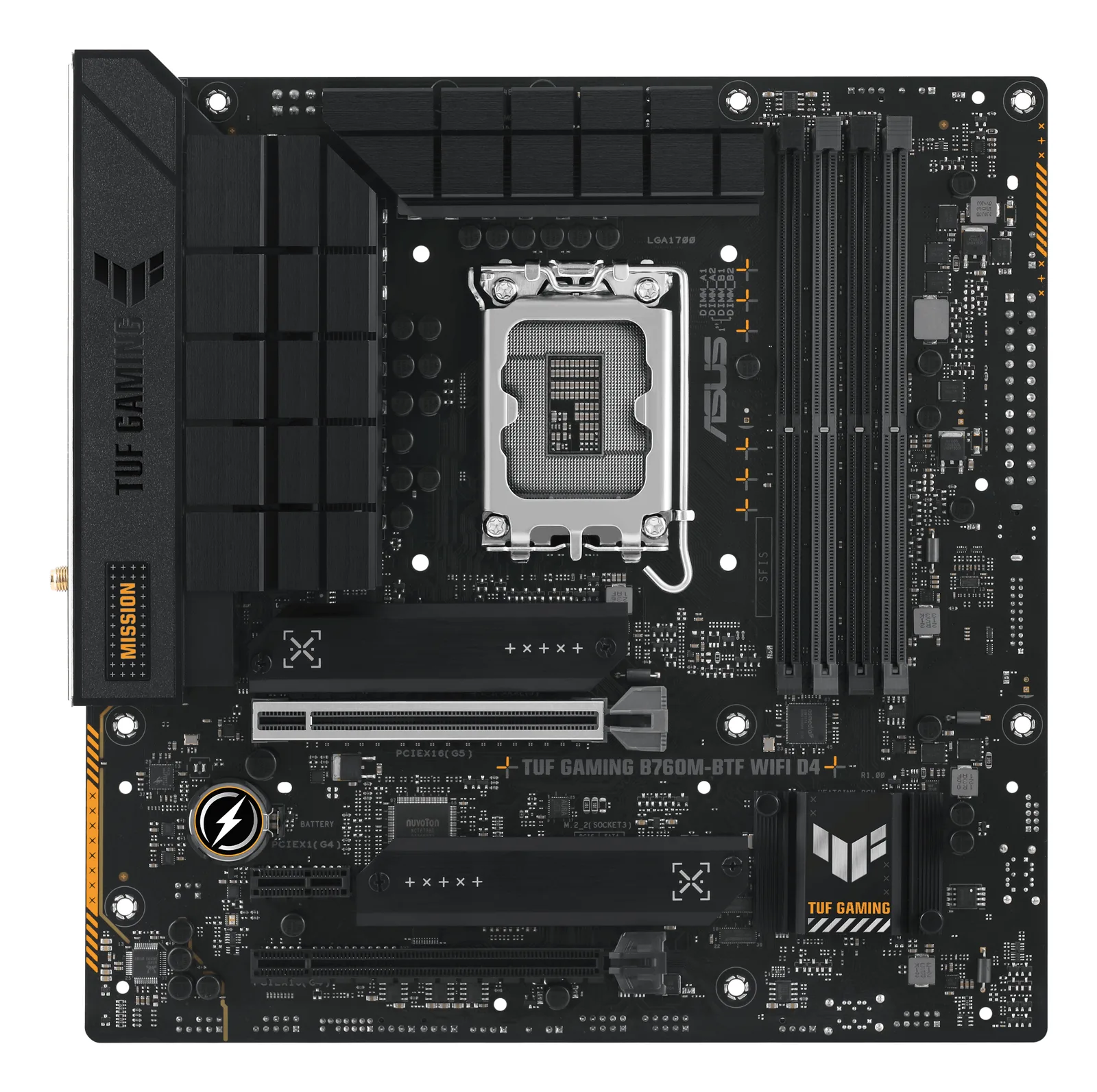 ASUS TUF GAMING B760M-BTF WIFI D4 90MB1E50-M1EAY0 LGA1700 4x DDR4 3x M.2 Micro-ATX Anakart