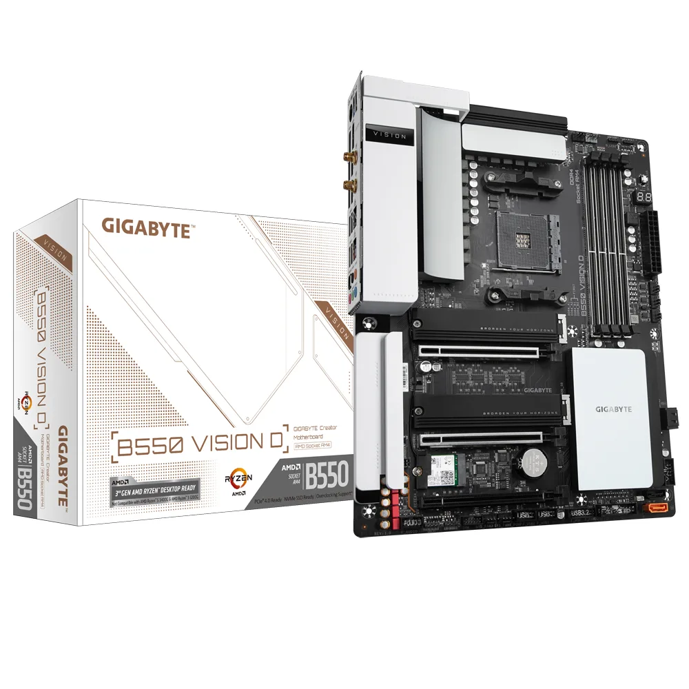 GIGABYTE B550 VISION D AM4 4x DDR4 1x M.2 ATX Anakart