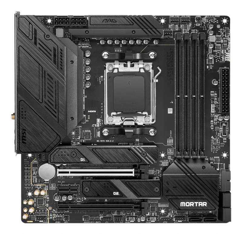 MSI MAG B650M Mortar WIFI 7D76-001R AM5 4x DDR5 2x M.2 Micro-ATX Anakart