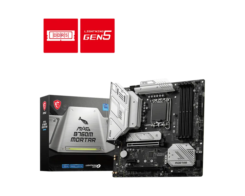MSI MAG B760M MORTAR LGA1700 4x DDR5 Micro-ATX Anakart