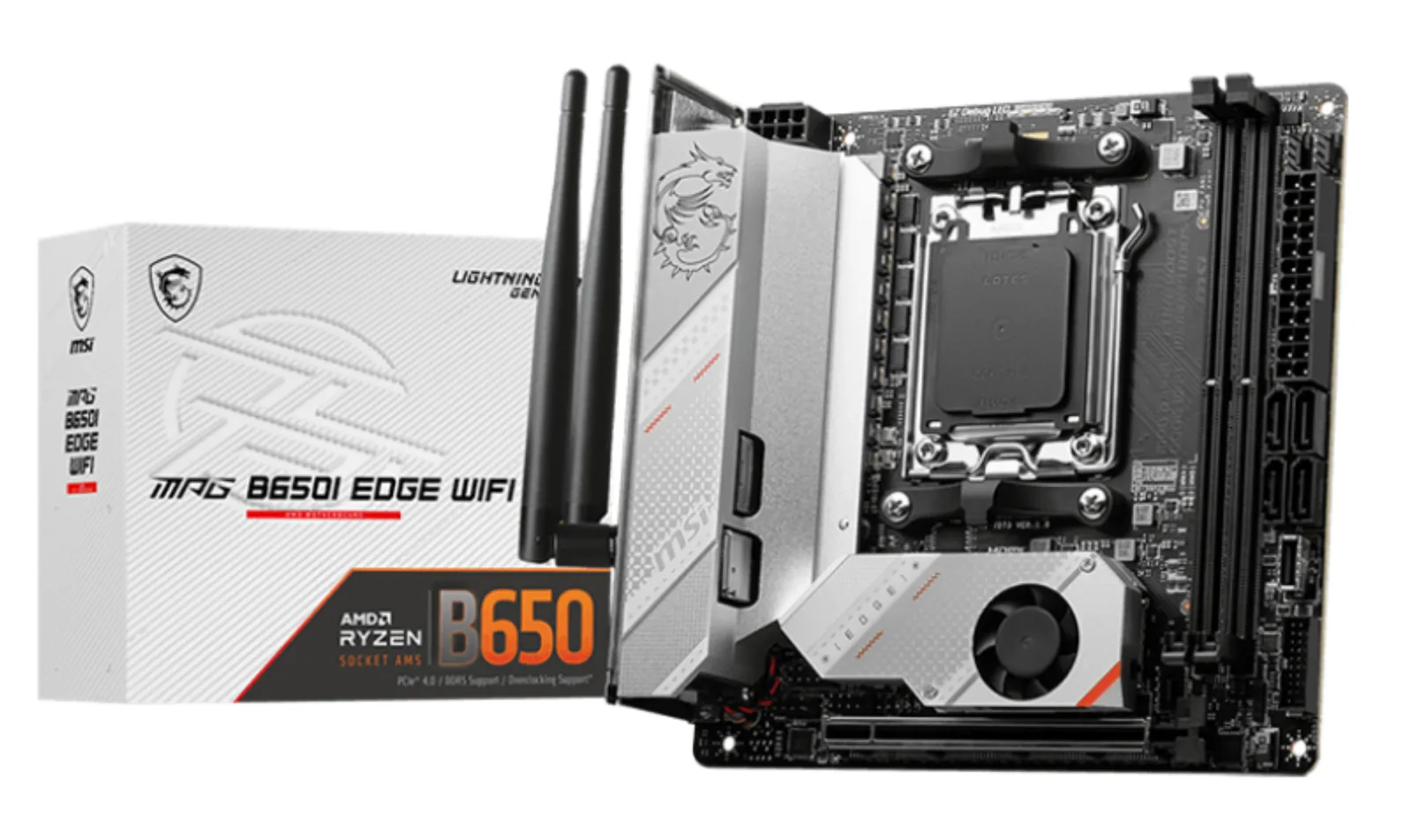 MSI MPG B650I EDGE WIFI AM5 2x DDR5 2x M.2 Mini-ITX Anakart Thumbnail 0