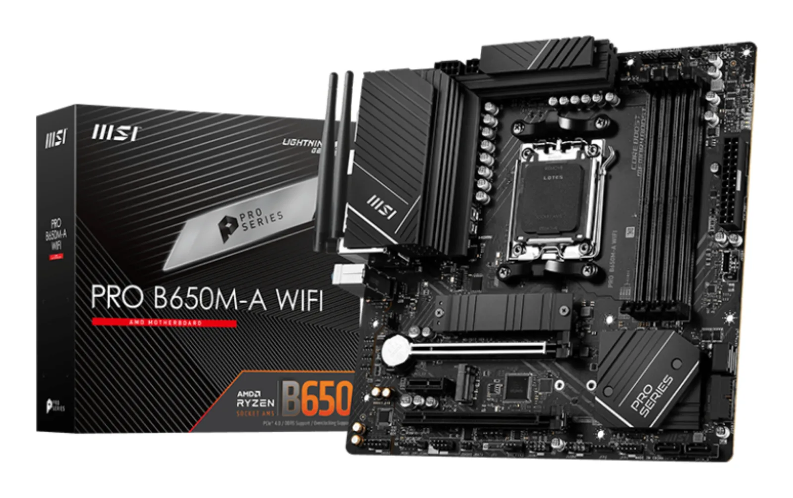 MSI PRO B650M-A WIFI AM5 4x DDR5 4x M.2 Micro-ATX Anakart