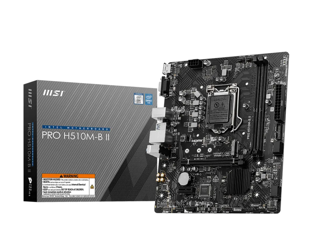 MSI PRO H510M-B II LGA1200 2x DDR4 1x M.2 Micro-ATX Anakart