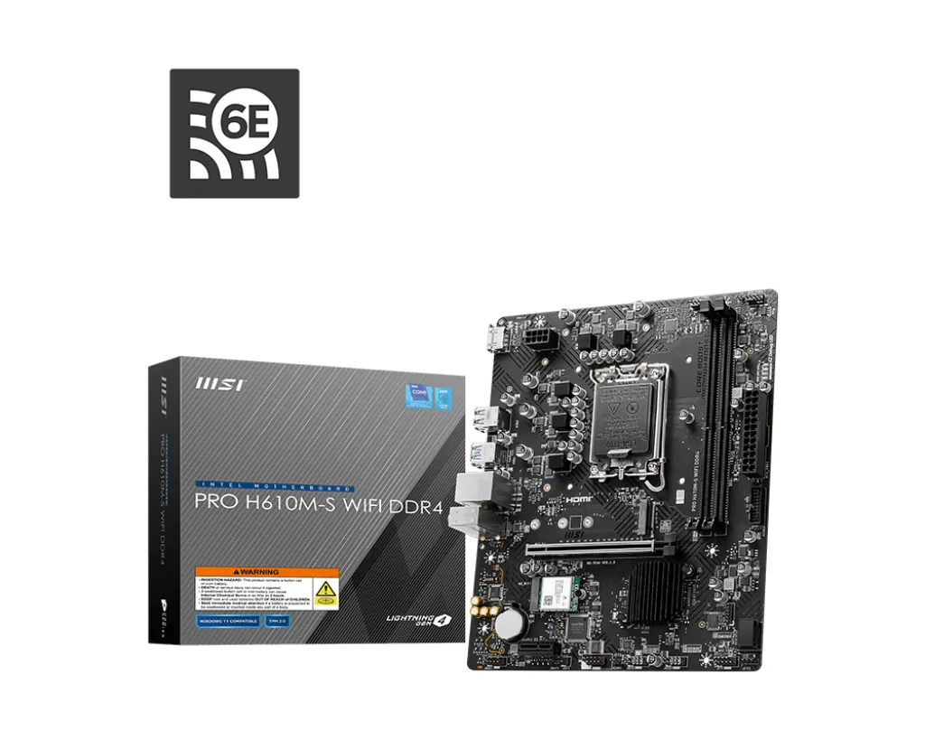 MSI PRO H610M-S WIFI DDR4 LGA1700 2x 1x M.2 Micro-ATX 2x RAM Anakart