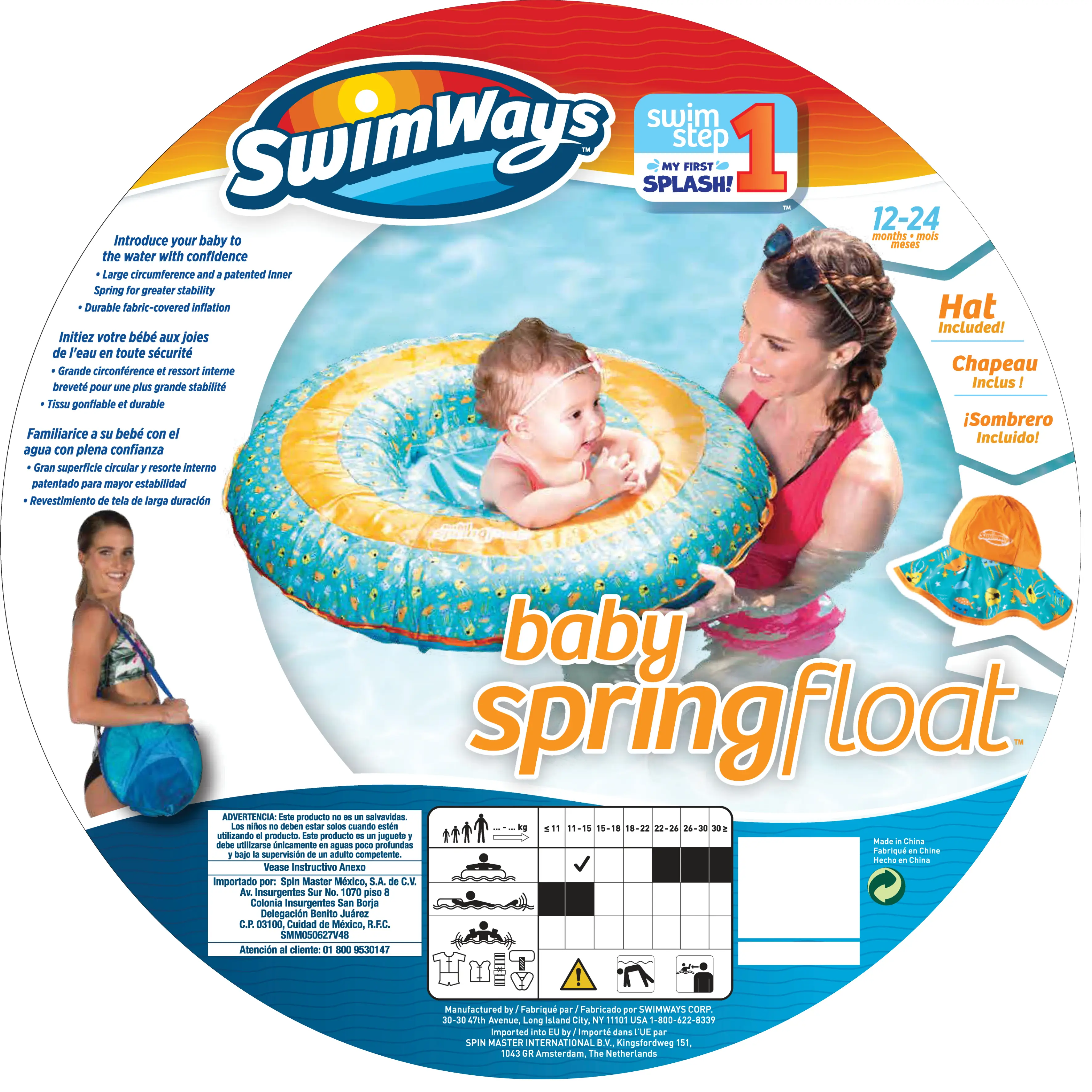 Spin Master Baby Spring Float 6054267 Bebek Yüzme Yüzeyde Tutucu