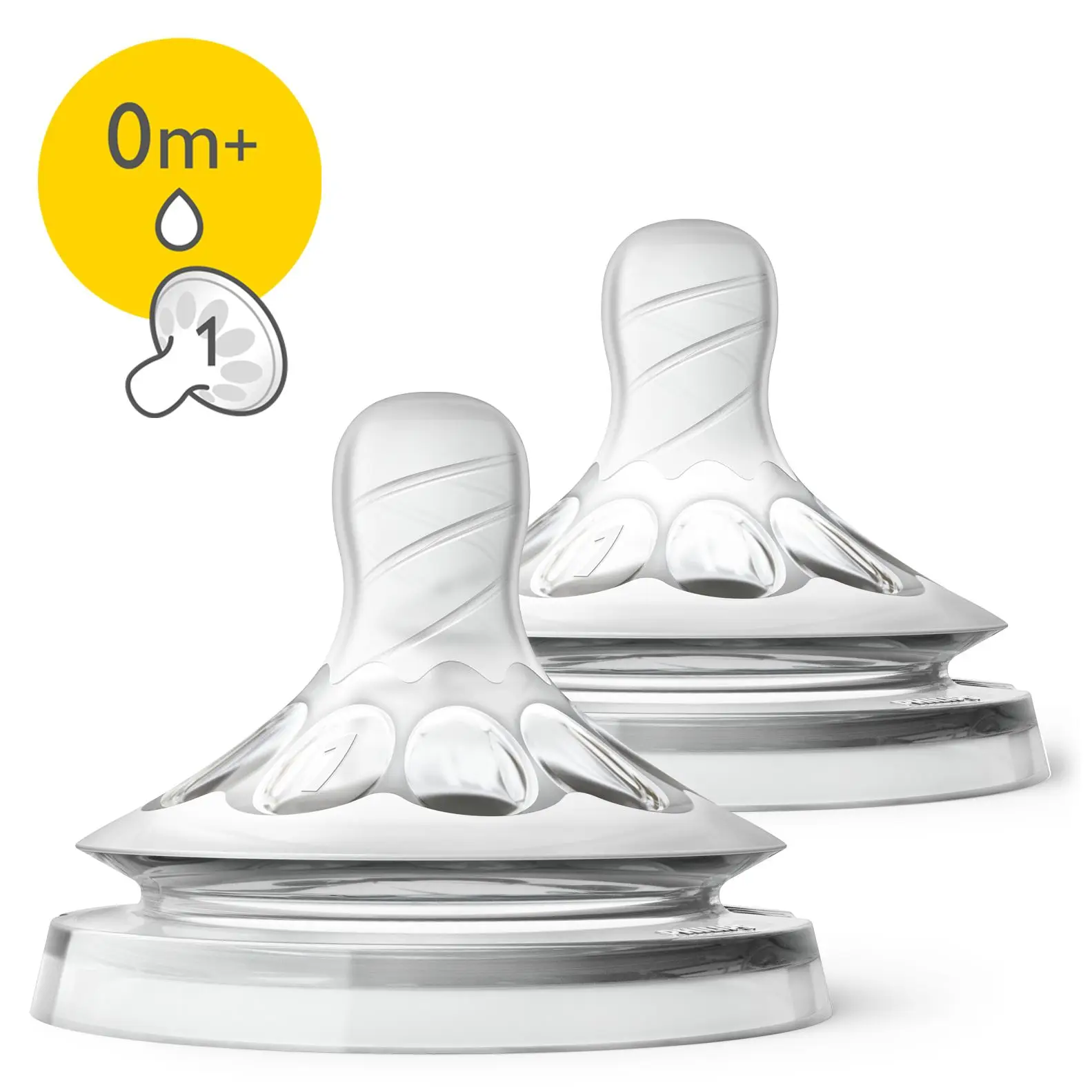 Philips AVENT 2 adet Yenidoğan akışı 0 ay+ Natural biberon emziği SCF041/27 Biberon Emzikleri