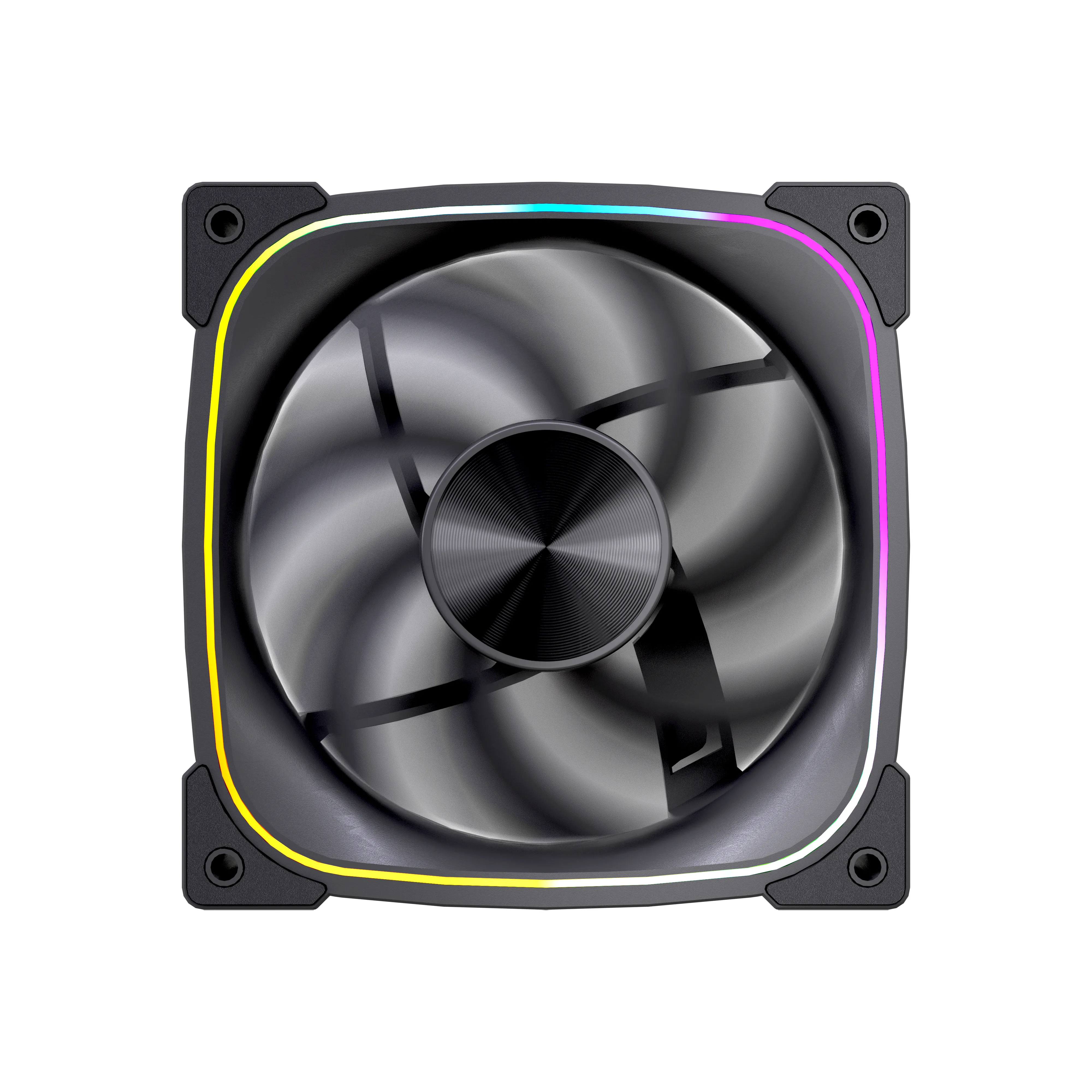 Stealth 120mm ARGB PWM Case Fan, Hydraulic Bearing, Outer Ring Lighting, 600-1500 RPM, Black STEALTH120-BLK Bilgisayar Soğutma Sistemleri