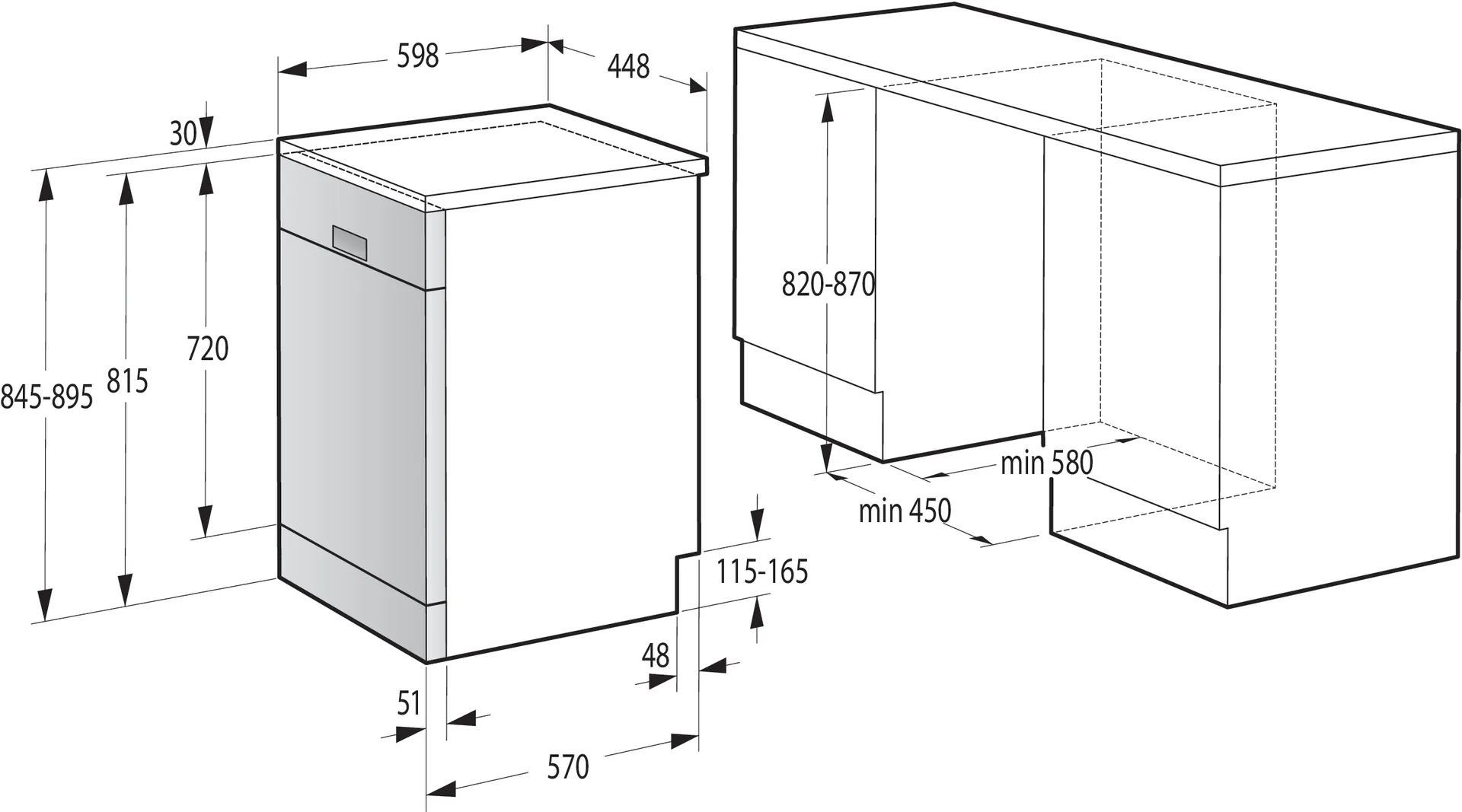 Gorenje GS531E10W 737470 9 Kişilik 5 Programlı Ankastre Bulaşık Makinesi