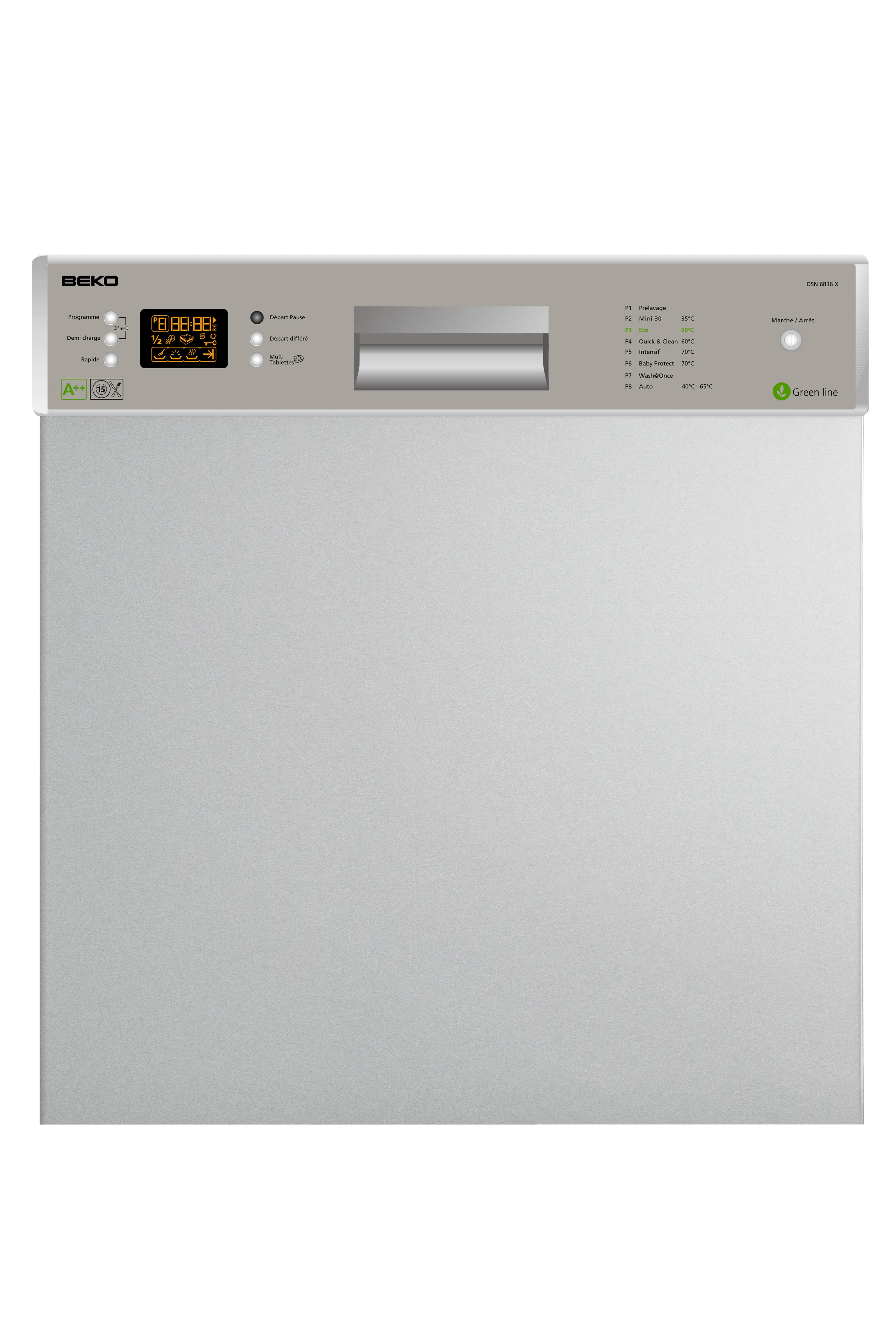 Beko DSN6836X 15 Kişilik 8 Programlı Ankastre Bulaşık Makinesi