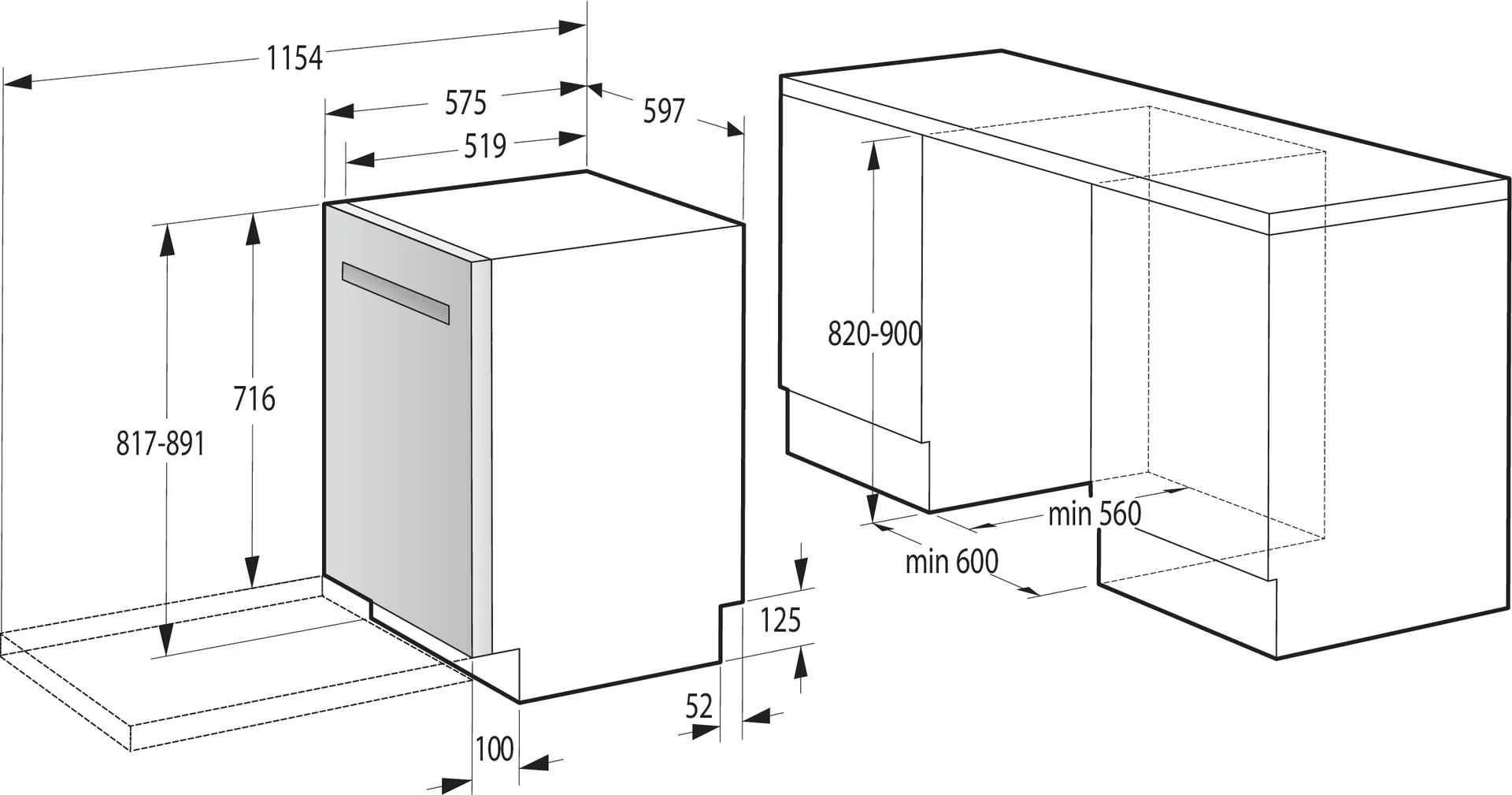 Gorenje ULTRA16BUWIFIX 746691 16 Kişilik 7 Programlı Bulaşık Makinesi