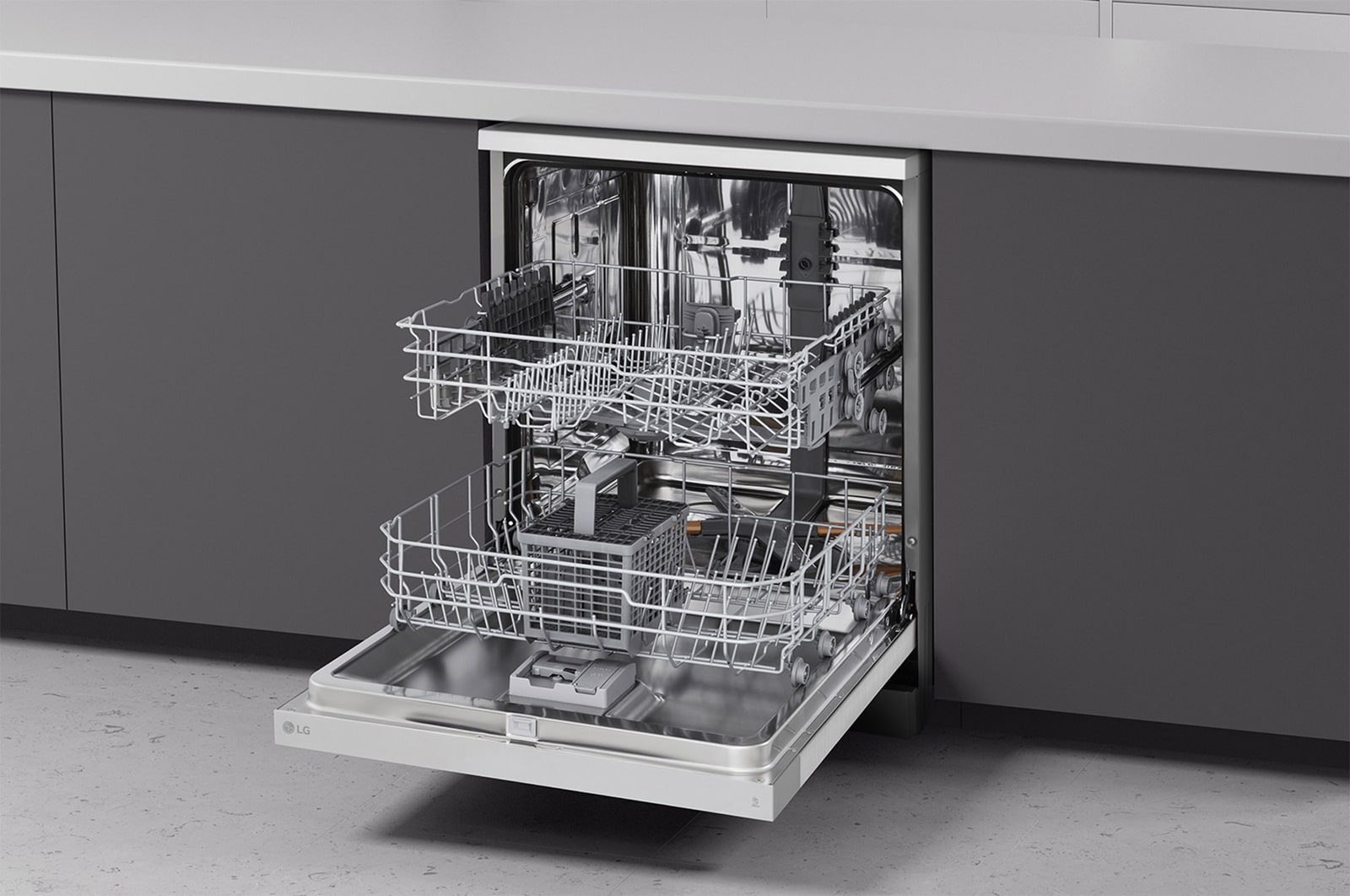 LG DFC612FVE Bulaşık Makinesi | QuadWash™ | Yapay Zeka Destekli DFC612FVE.APYPLTK Thumbnail 6