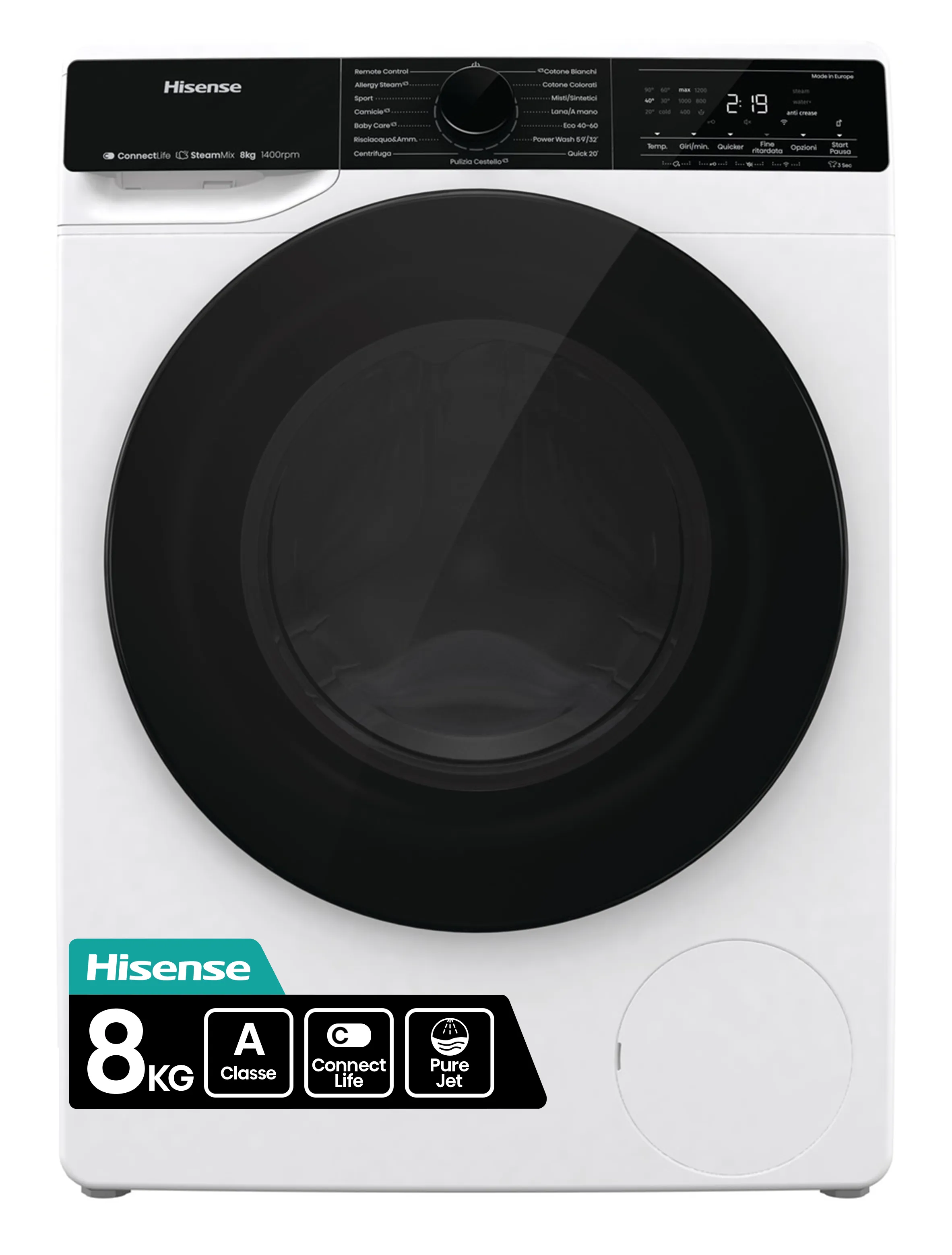 Hisense WF5V843BWSIT 8 kg 1400 Devir Çamaşır Makinesi Çamaşır Makineleri