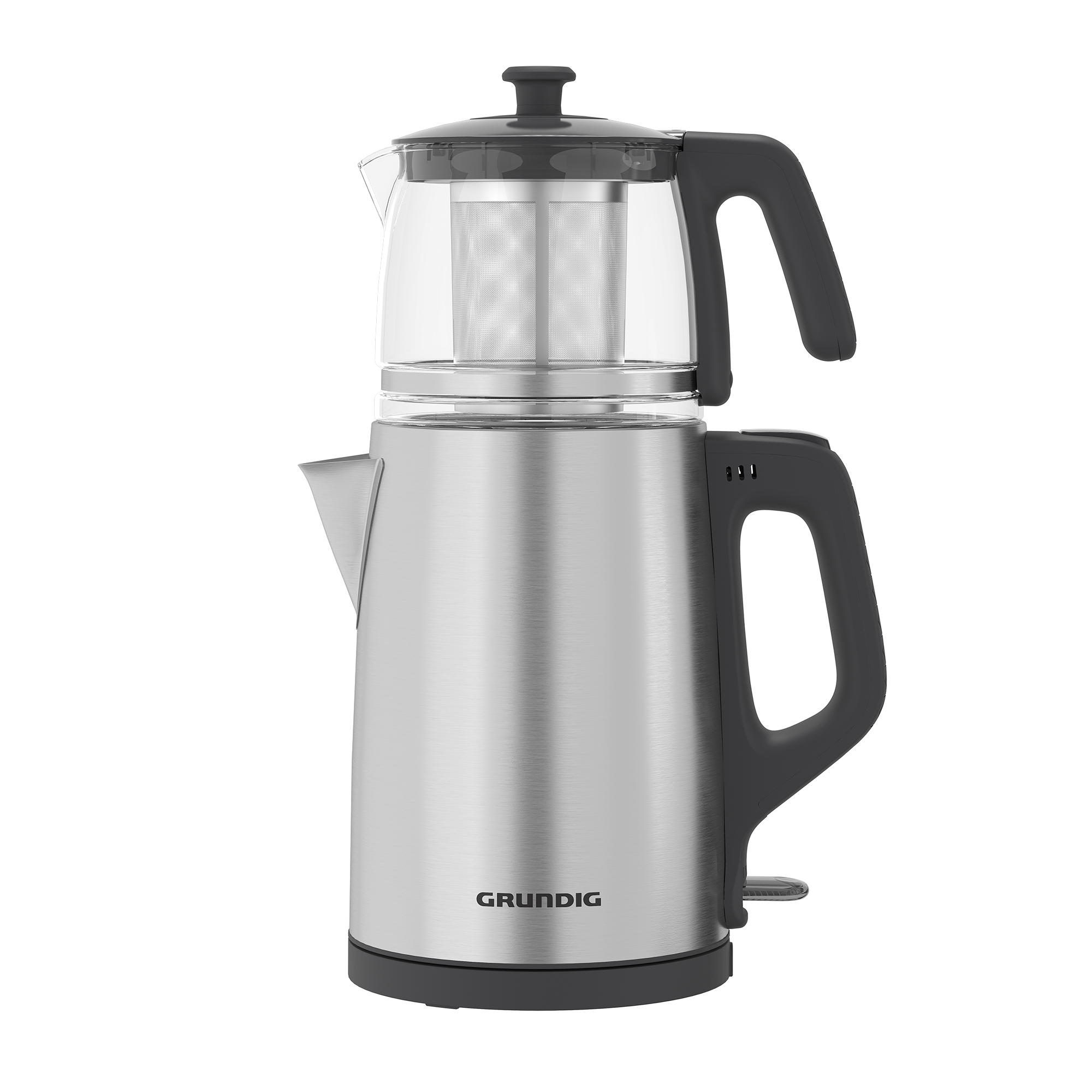 Grundig TM 2522 IC Inox Cam Çelik Süzgeçli Çay Makinesi Çay Makineleri