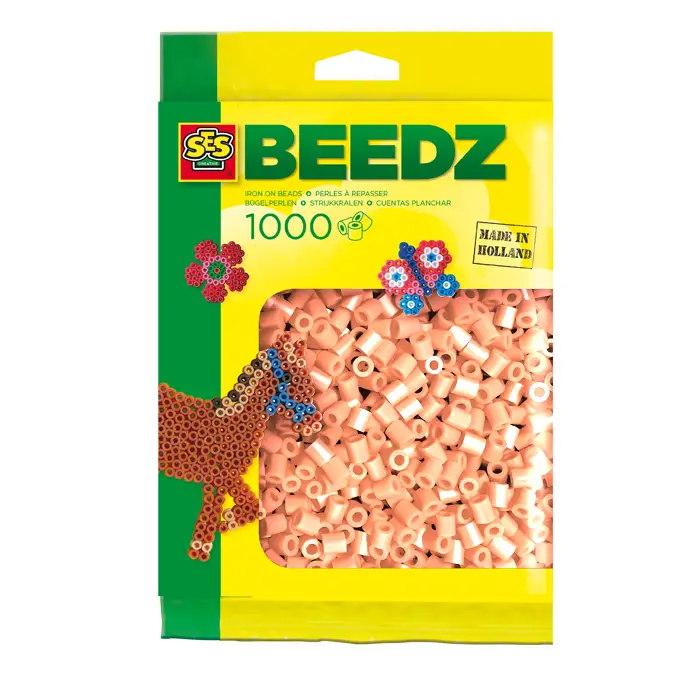 SES Creative Iron on beads 1000 salmon pink 00710