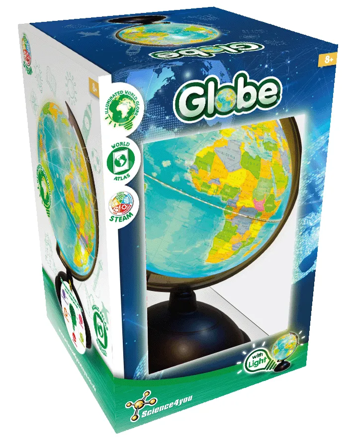 Science4You Light Up Globe 80005004 Çocuklar için Bilim Oyuncakları