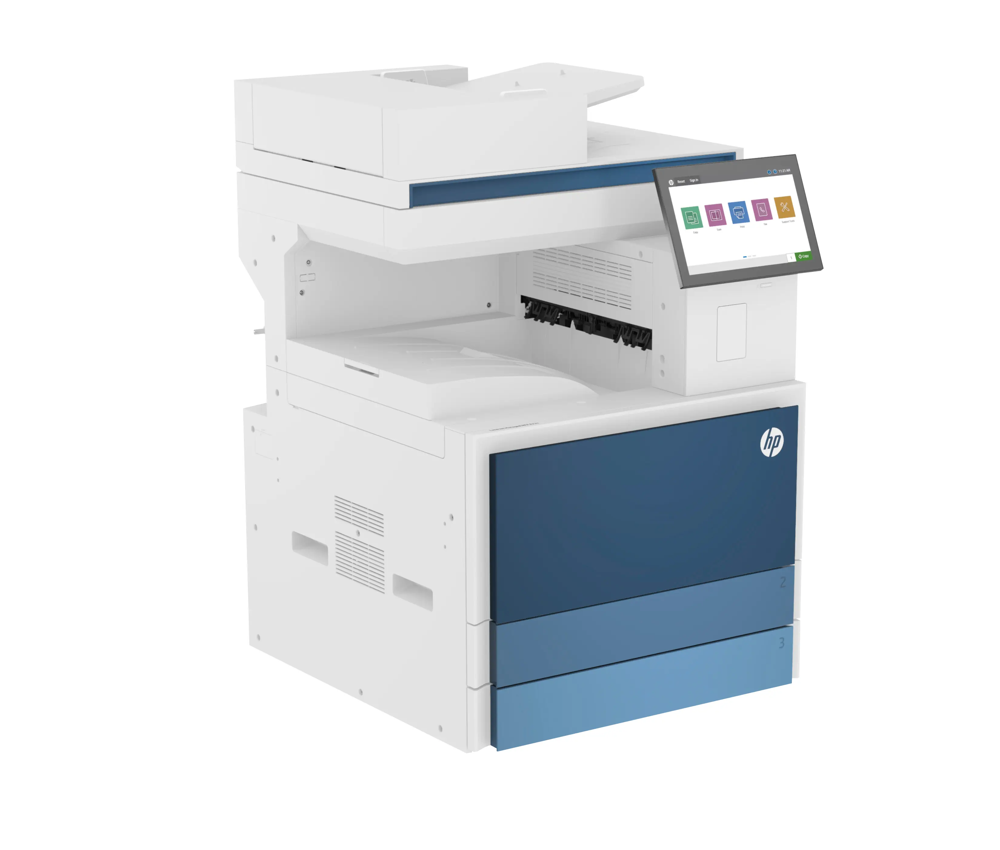 HP LaserJet E731dn Multifunction Siyah beyaz alnızca Ethernet 5QJ98A Lazer Wi-Fi Çok Fonksiyonlu Yazıcı Thumbnail 2